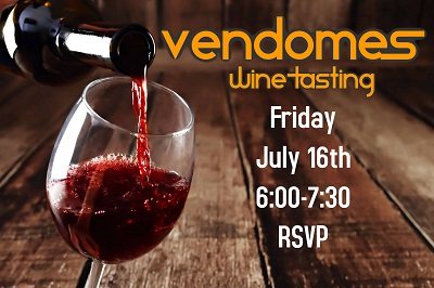 July 16th 6:00-7:30 RSVP Wine